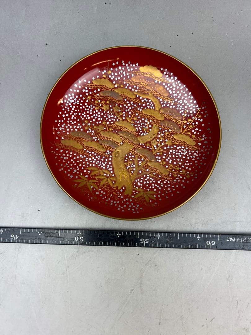 ［美品］金彩　九つ組盃　金蒔絵　正月　祝い　本漆塗り