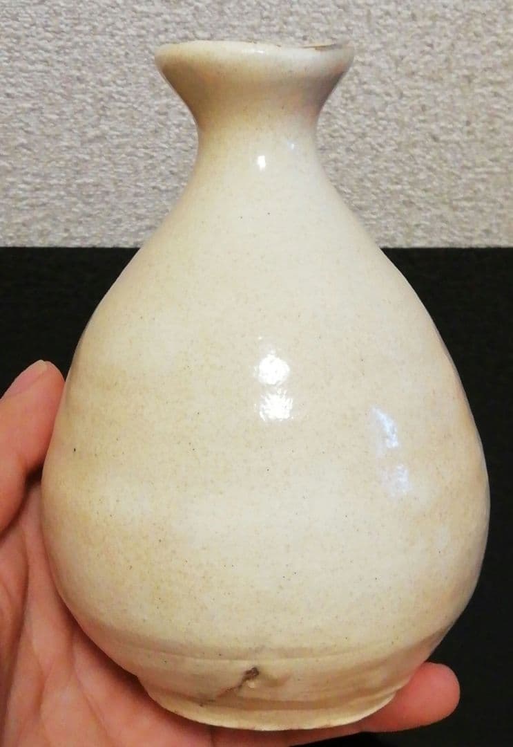 金重素山作　粉引　徳利　共箱　酒器