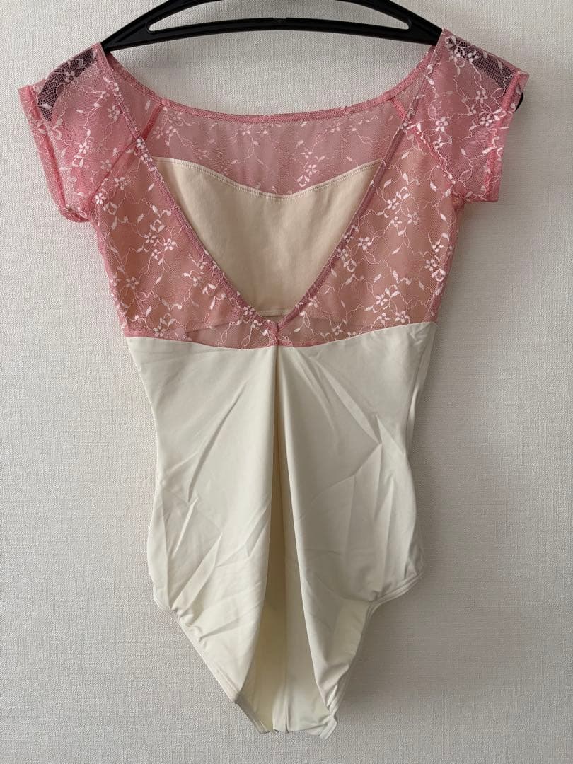 バレエレオタード M ピンク・クリーム