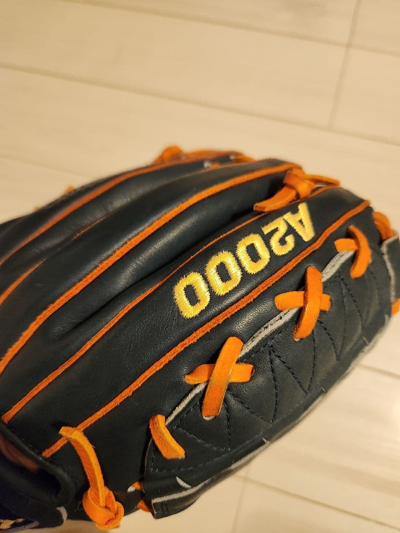 ほぼ新品　希少レア　Wilson A2000 硬式グローブ ネイビー/オレンジ