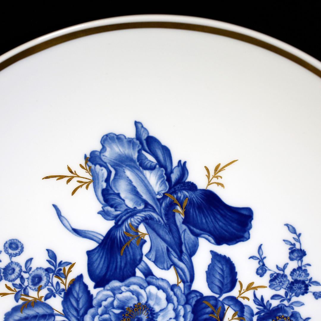 【極美品 １級品】マイセン ブルーフラワー プレート 金彩 ディスプレイ