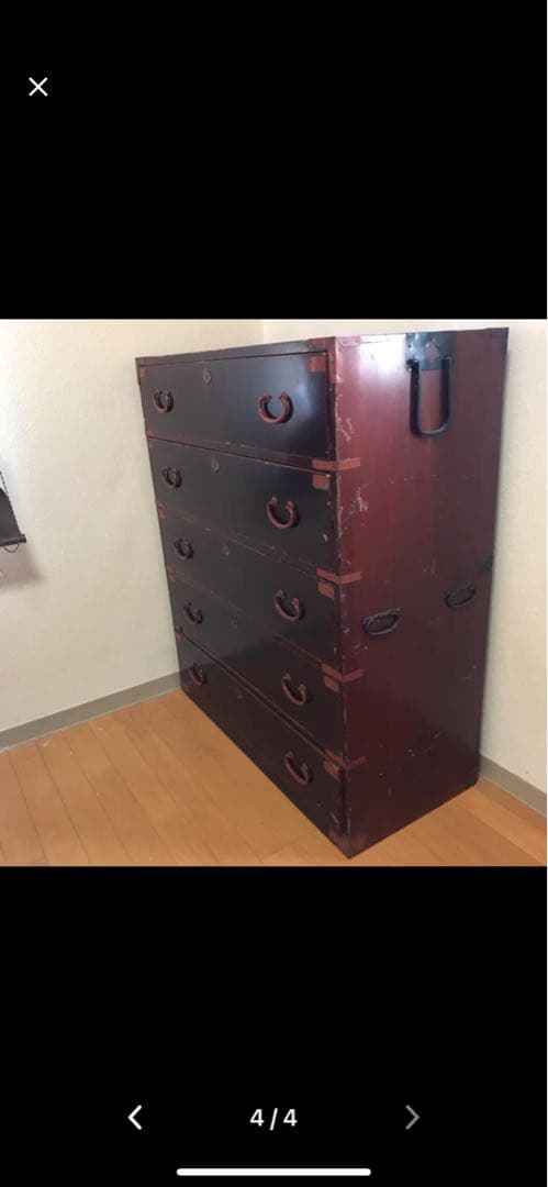 昭和初期木製タンス 京都花見小路のお茶屋さんのお品です 激安です