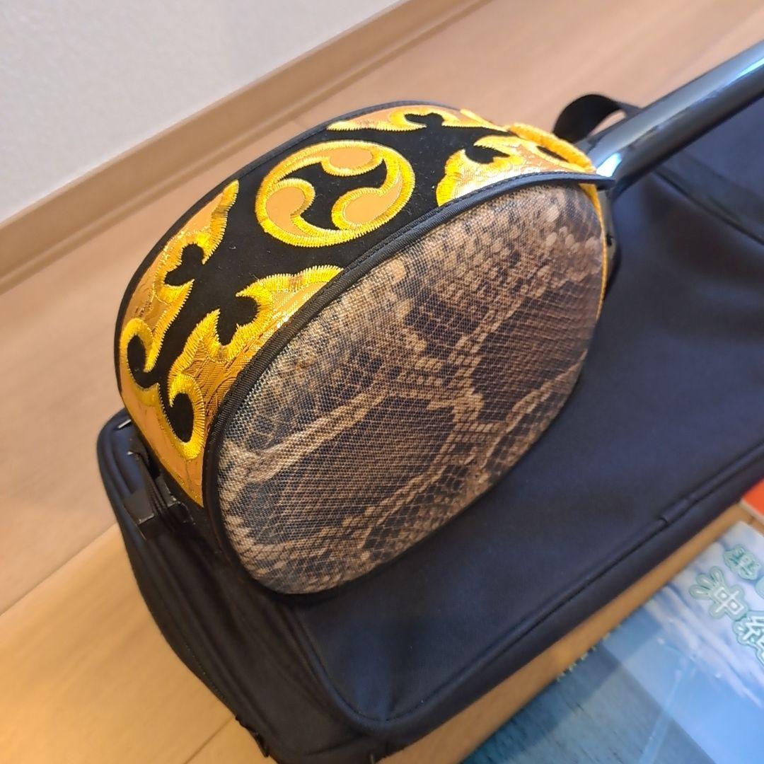 【美品】三線 沖縄 教本 付属品 初心者 人工皮 蛇革 蛇皮 和楽器