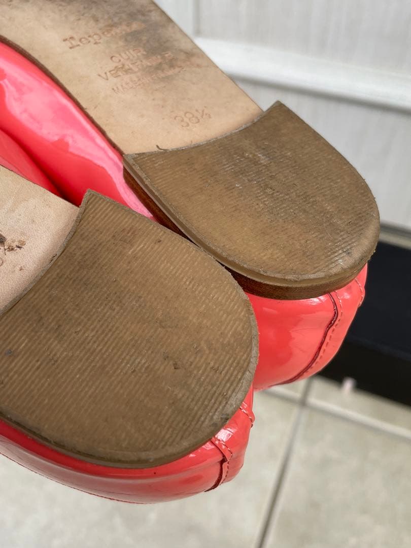 Repetto コーラルピンク バレエシューズ38.1/2