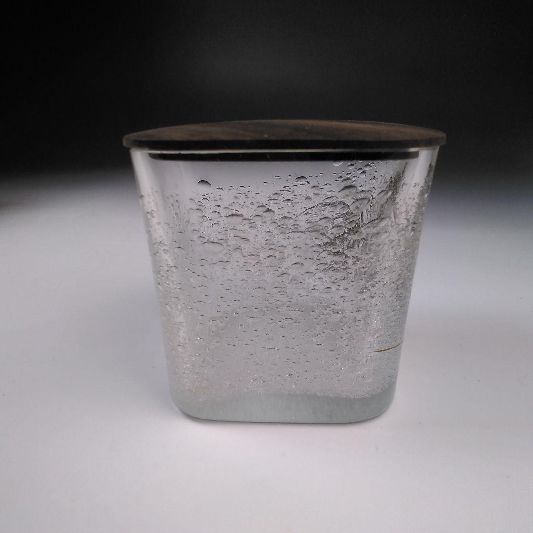 ア131 『富永幸悦』作『川蝉蒔絵四角ガラス茶器　共箱』茶入　茶道具