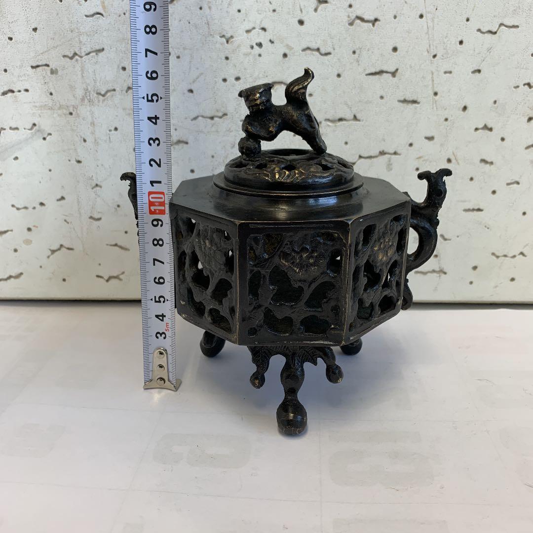 香炉　唐金　真鍮製