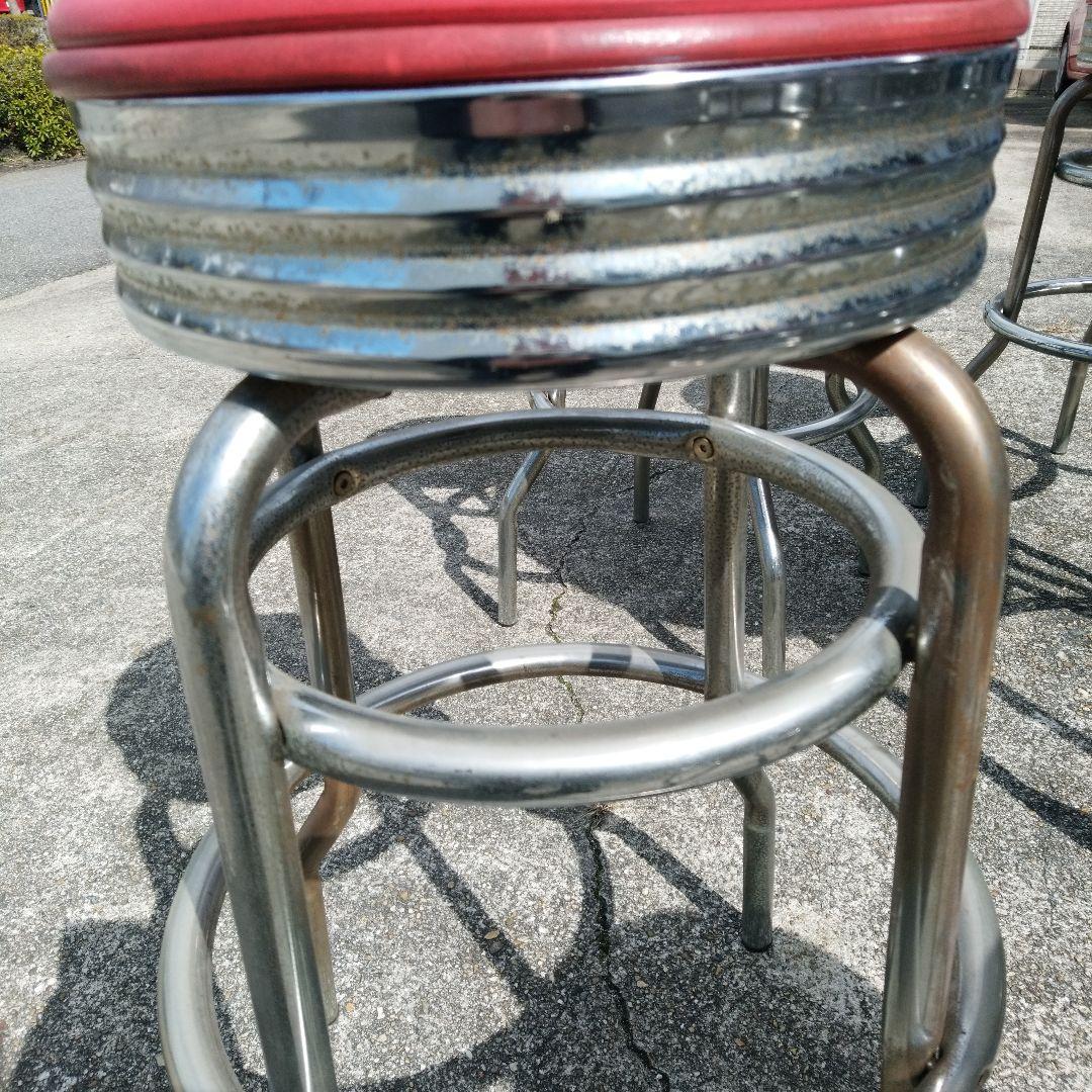 アメリカンレトロ　ハイチェア&ハイテーブルセット