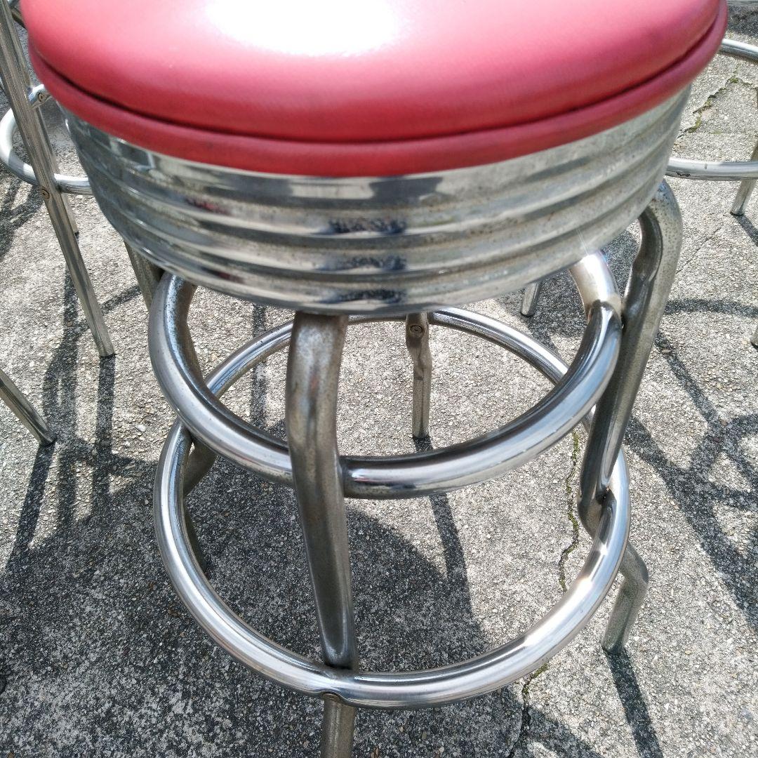 アメリカンレトロ　ハイチェア&ハイテーブルセット