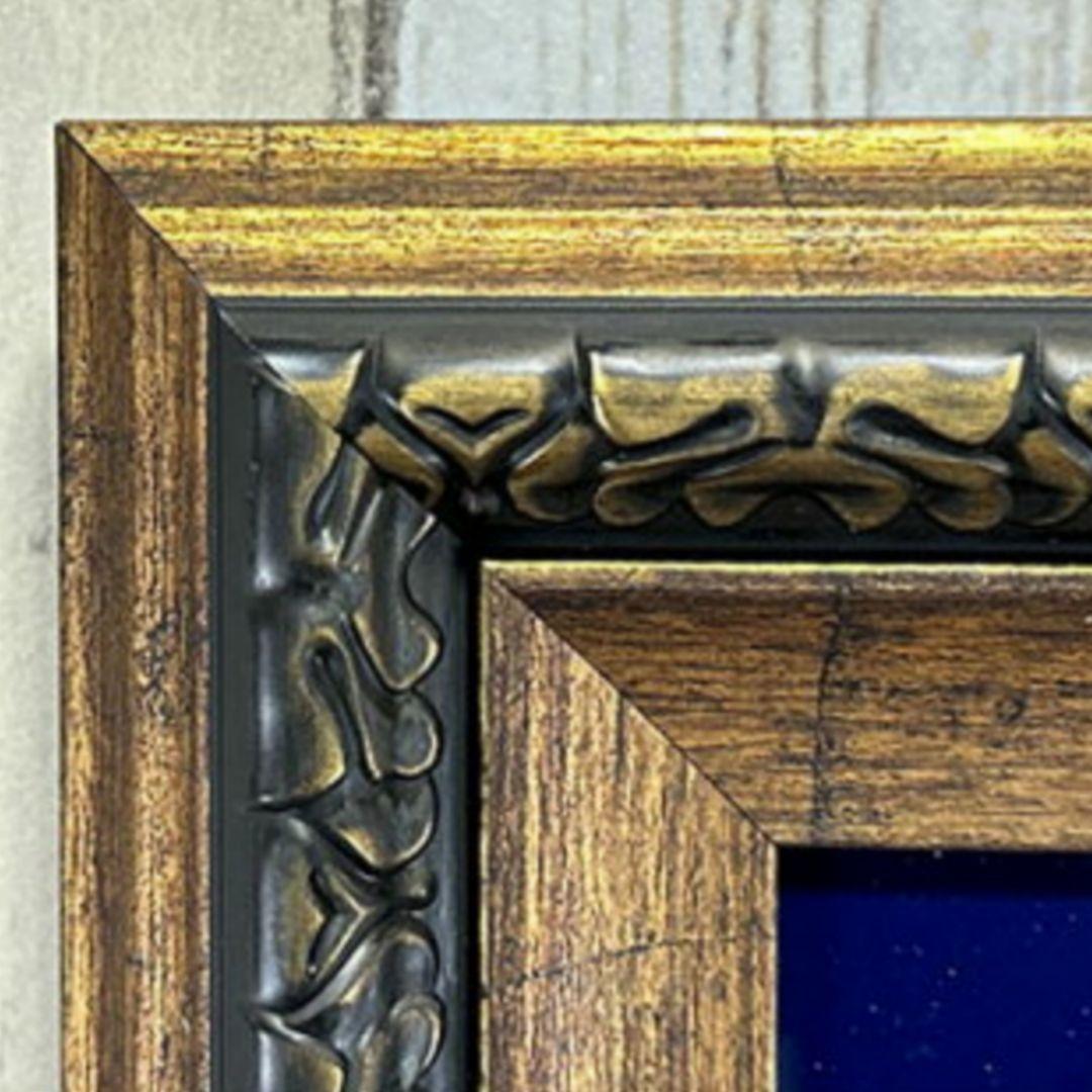 輸入雑貨　天然石　『真珠の耳飾りの少女』クリスタルアート』　水晶絵　宝石アート