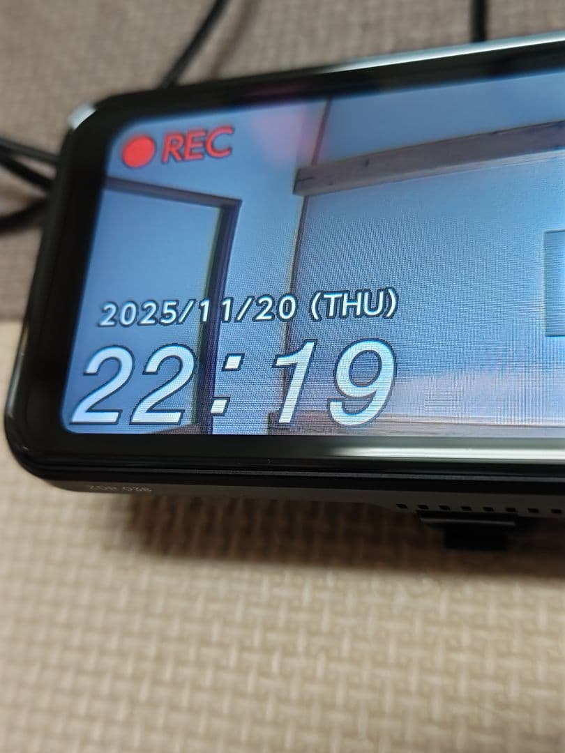 コムテックZDR038ミラー型ドライブレコーダー前後カメラ配線付き