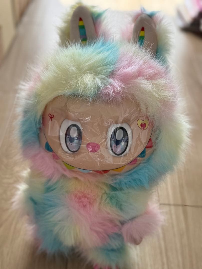 海外限定 ３８ｃｍ ジモモ LABUBU レインボー ぬいぐるみ　新品♡
