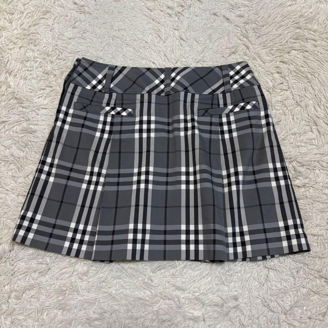 美品 13号 XL バーバリーゴルフ ノヴァチェック スカート グレー