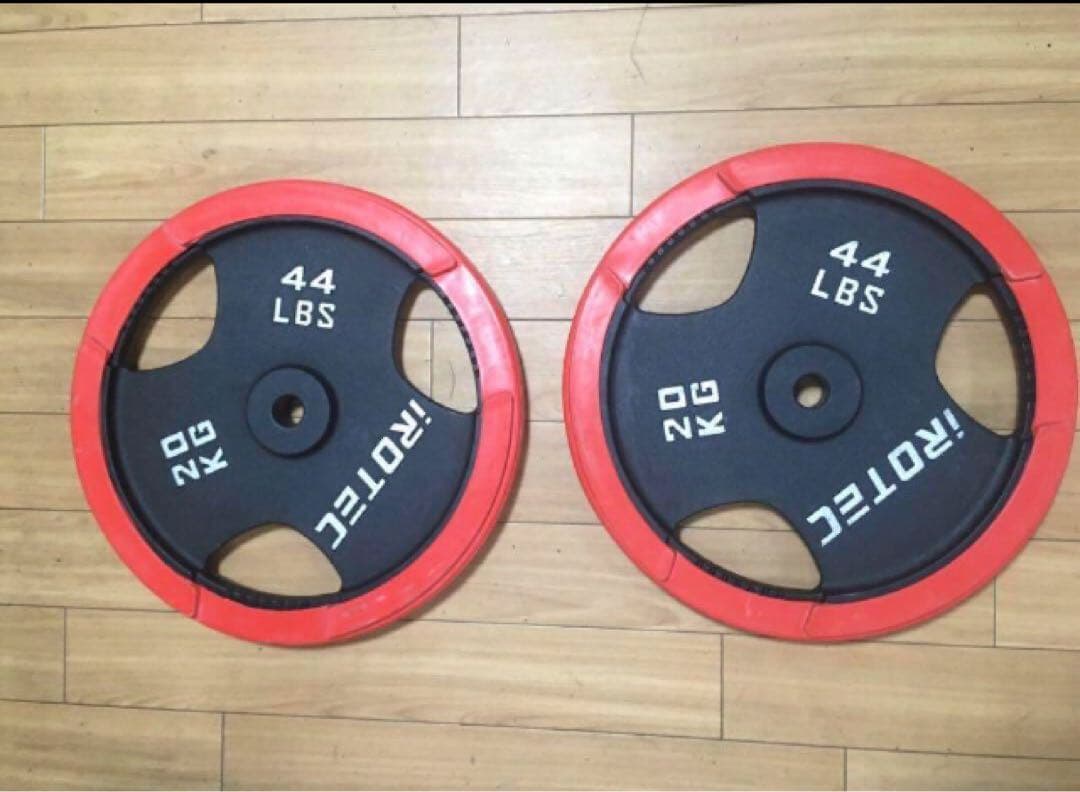 ② iROTEC ラバー　バーベル　プレート 20kg x 1 枚
