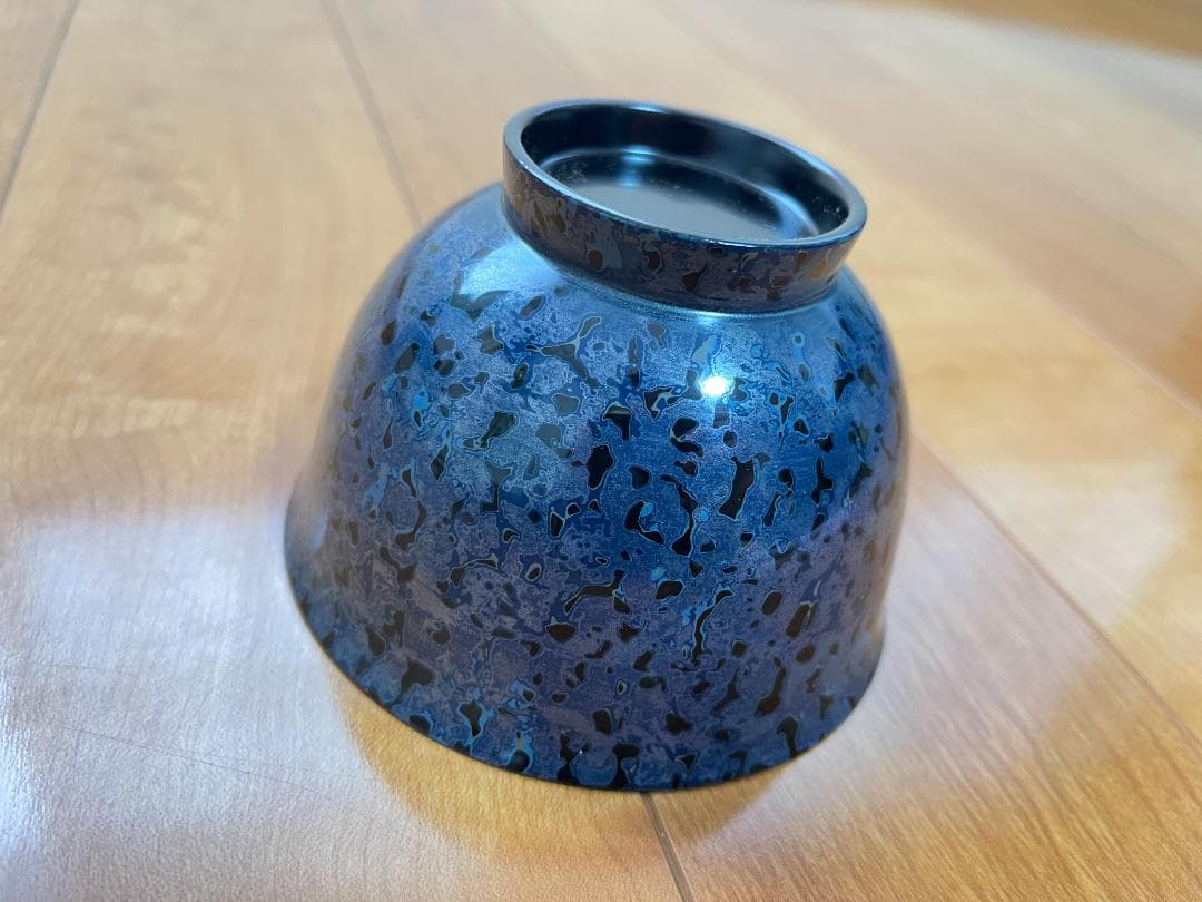 【最終価格】津軽塗 お椀 箱付き ロイヤルブルー 変わり塗り【希少・新品】