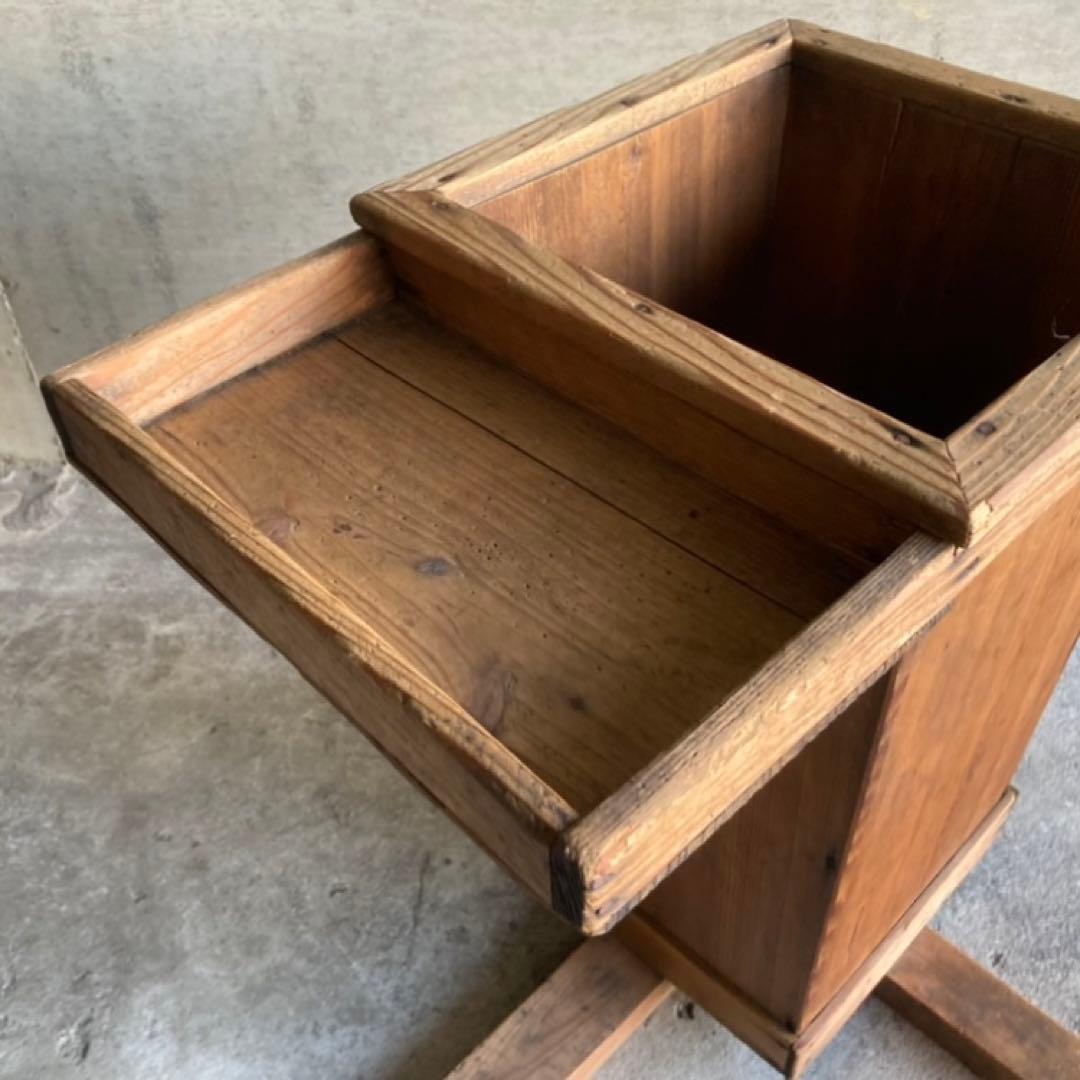 古い木製スタンド ホルダー ラック 収納 傘立て 棚 台 大型 和風 レトロ