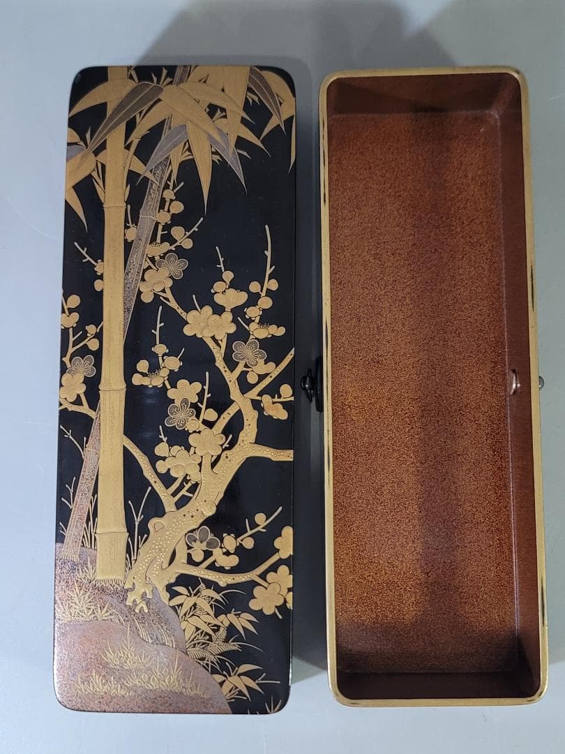 古い 蒔絵 文箱 時代物 美品 DT625