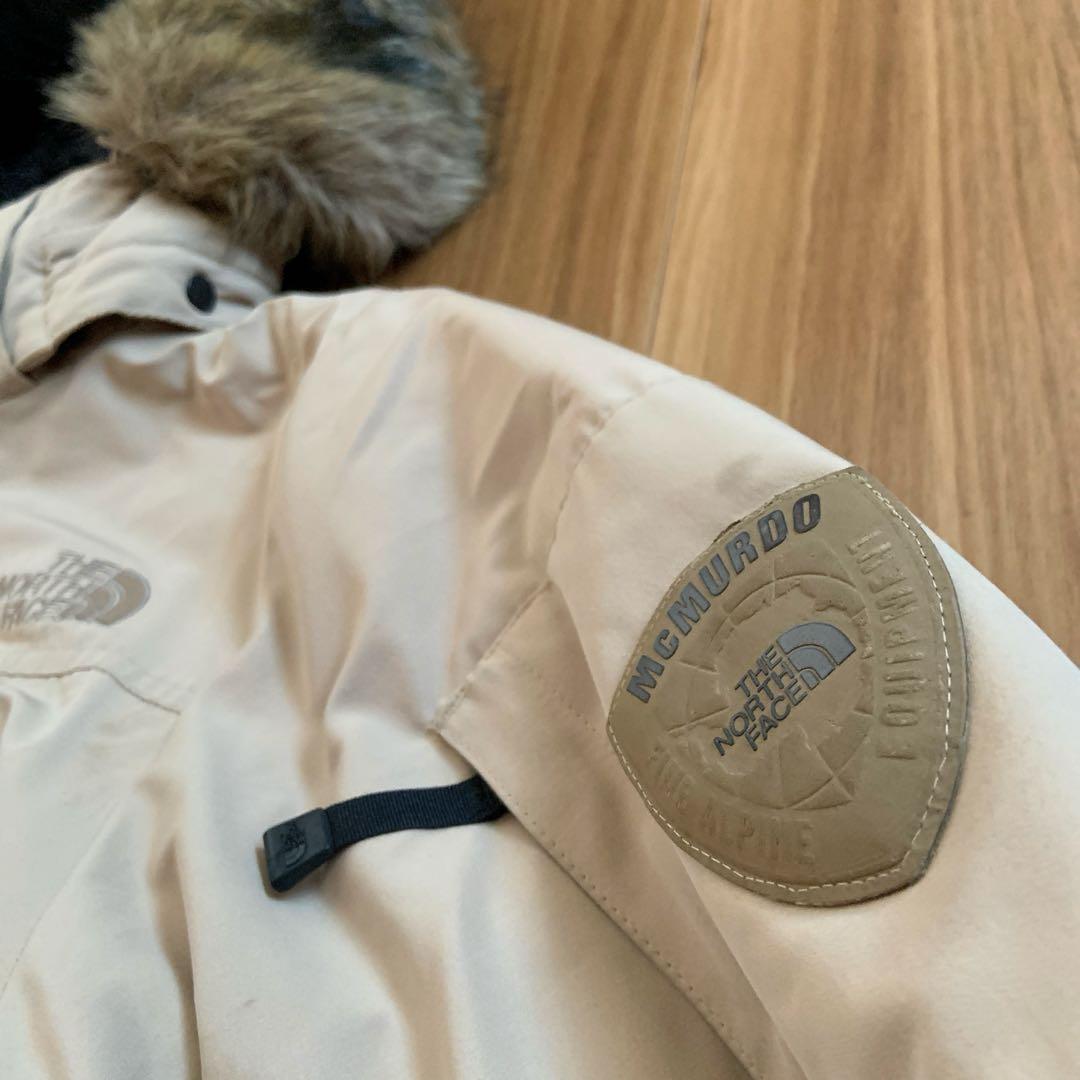 LノースフェイスVXベージュマクマードダウンジャケットパーカーファー付
