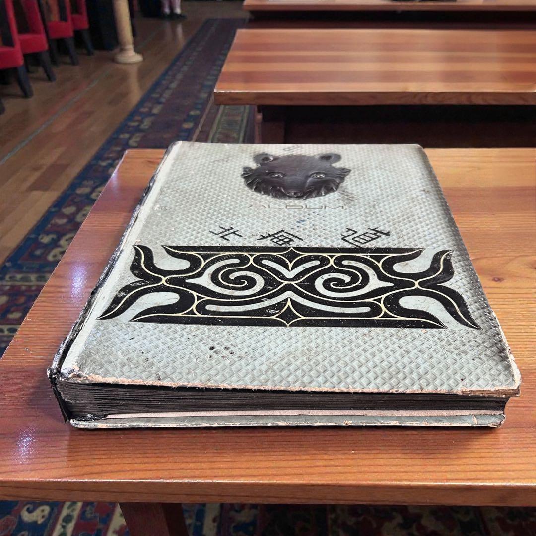 希少 1950年代 熊マスクと北海道アイヌ文様 写真アルバム　ゴールデンカムイ