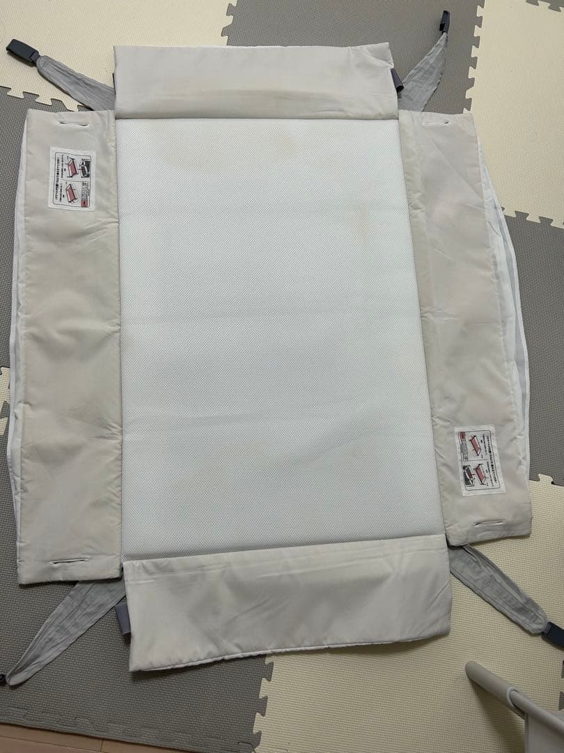 Aprica ベビーベッド ココネルエアー AB 折りたたみ グレーベアー