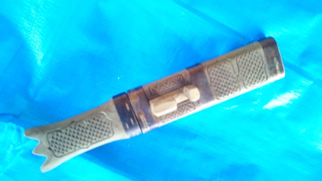 (値下げ)イリマキリ　アイヌ伝統民具　皮はぎ小刀　タシロ