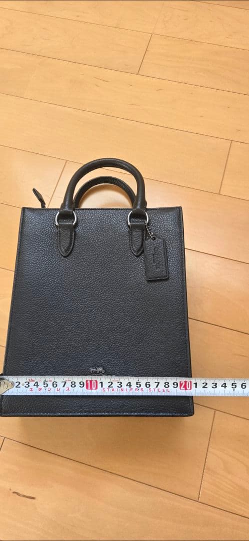 COACH ブラック レザートートバッグ