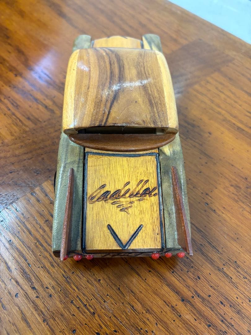 木製ミニカーキャデラック モチーフ（Cuba Handmade Wood Car