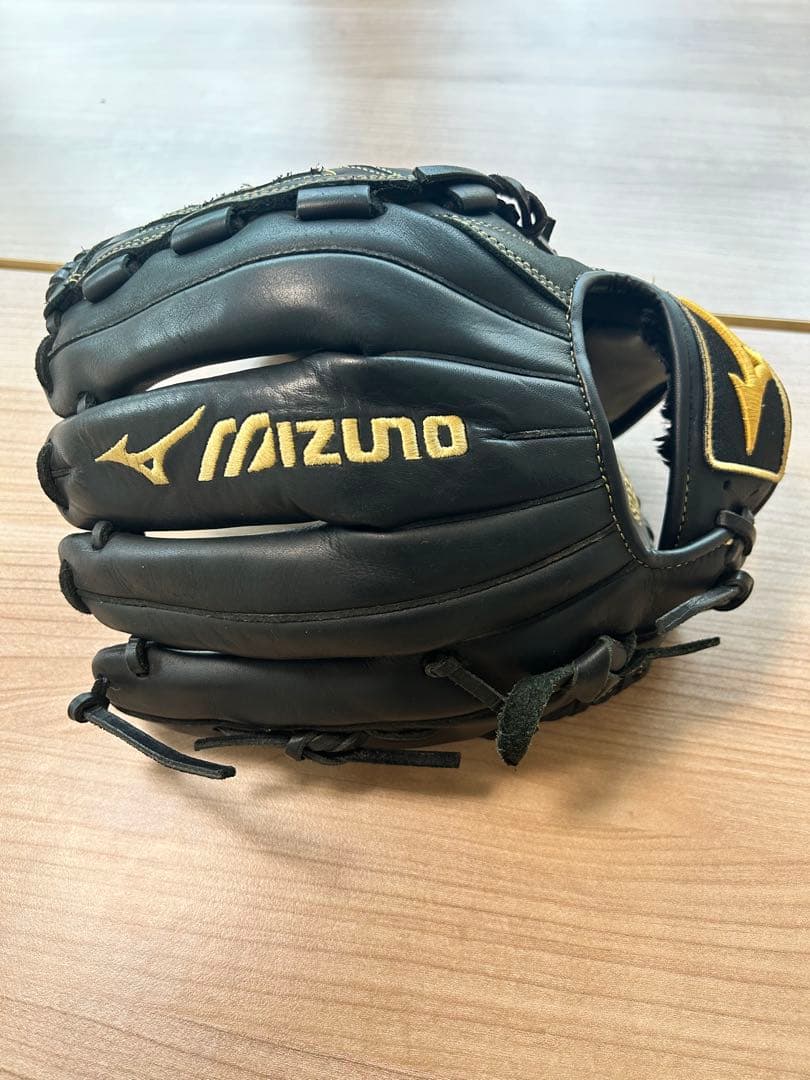 Mizuno 野球グローブ 黒 レザー