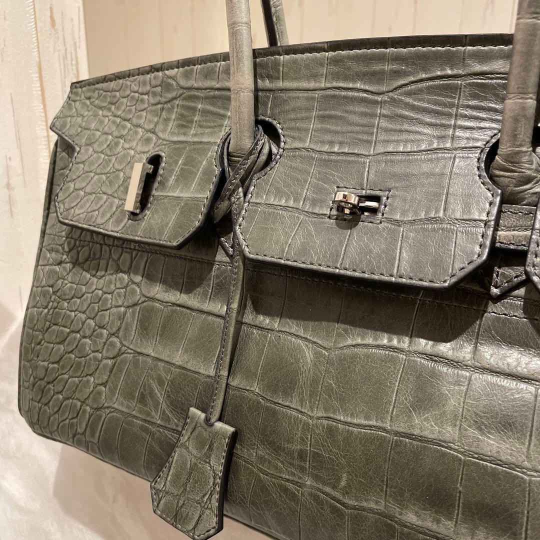 【超美品】銀座オーソドキシー　クロコ革　ショルダーバッグ