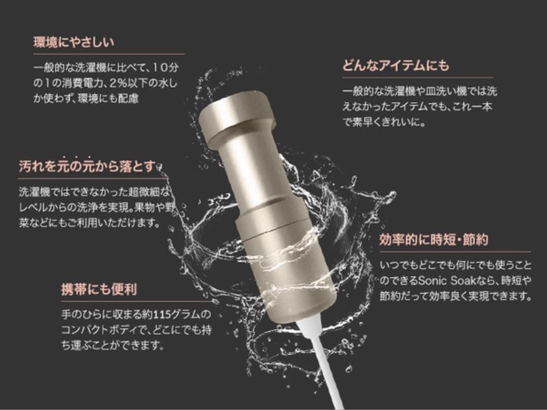 SONIC SOAK 超音波洗浄機 100V 未開封