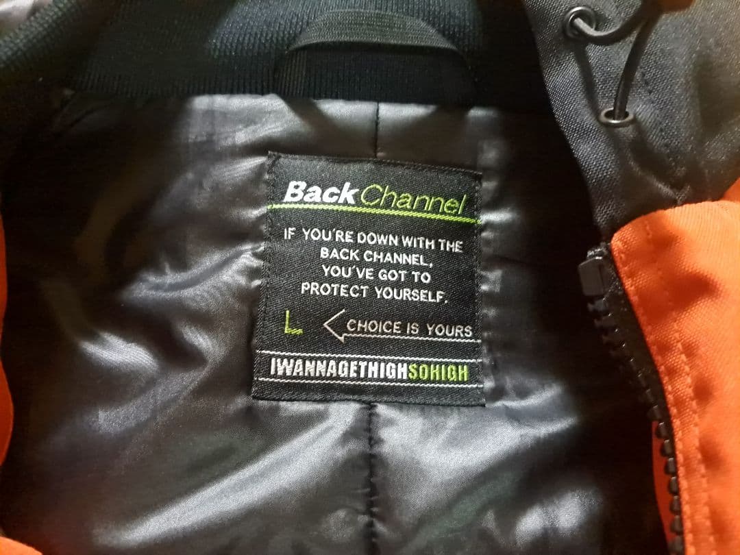 美品　Size:L　バックチャンネル　コーデュラ　ジャケット　ブラック×レッド