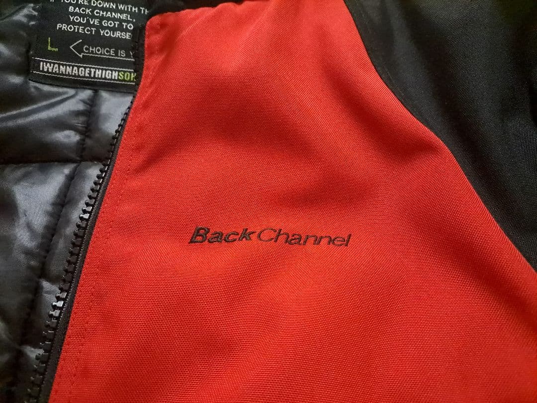 美品　Size:L　バックチャンネル　コーデュラ　ジャケット　ブラック×レッド