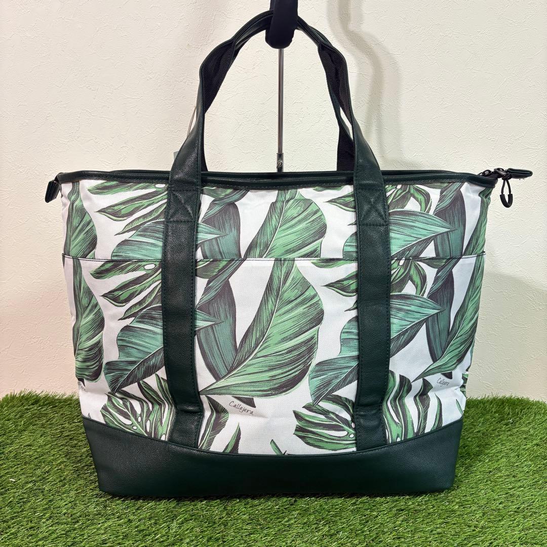 【CALLEJERA】新品　カジェヘラ　リーフ柄トートバッグ　ロッカーバッグ