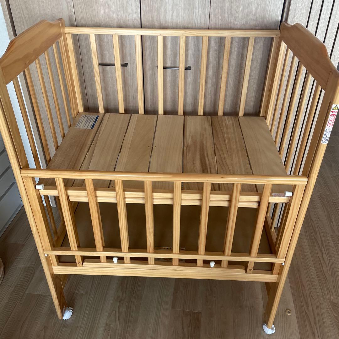 【引き取り希望】カトージ ベビーベッド ハイシートミニベッド