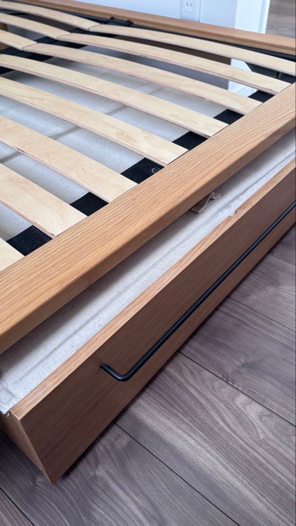 無印木製ダブルベッドフレーム