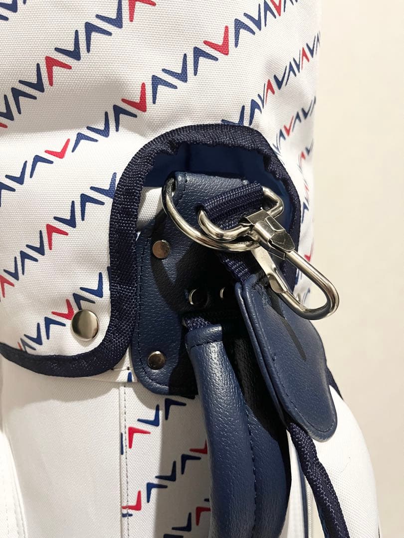 Callaway 幾何学模様 キャディバッグ　ホワイト ゴルフシューズ入れ付き