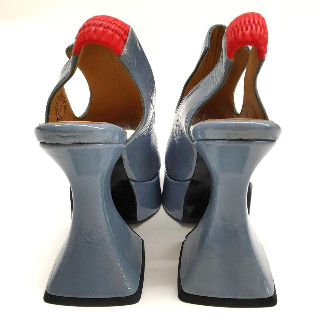 コムデギャルソン × ジョン フルエヴォーグ レザー パンプス 8332