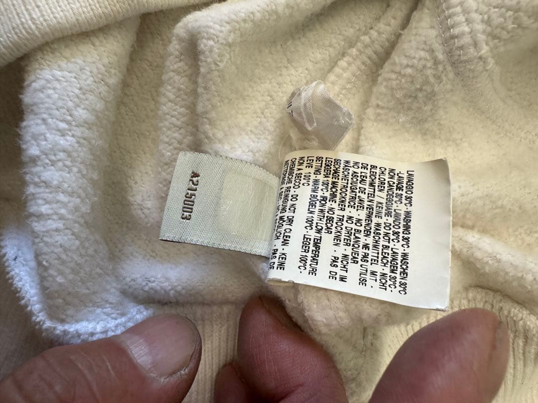 超美品　ハイドロゲン　ゴルフ　スウェット白　　　黒ストライプ　L相当