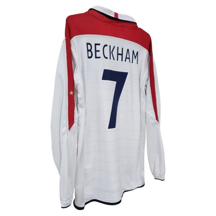 04-05 イングランド代表　ベッカム　UMBROオフィシャル　長袖ユニフォーム
