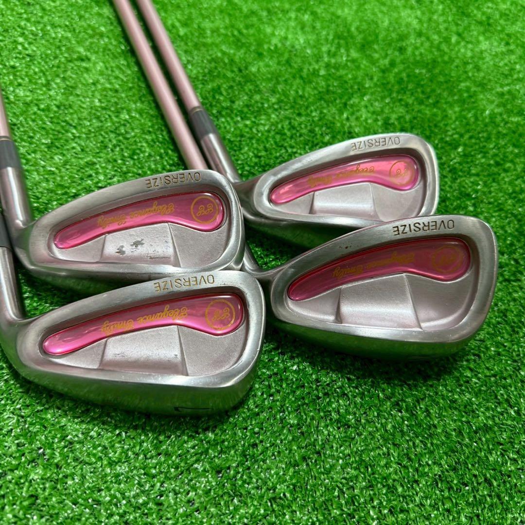 レディース ゴルフクラブセット人気シリーズ フレックスLピンクキャディバッグ付き