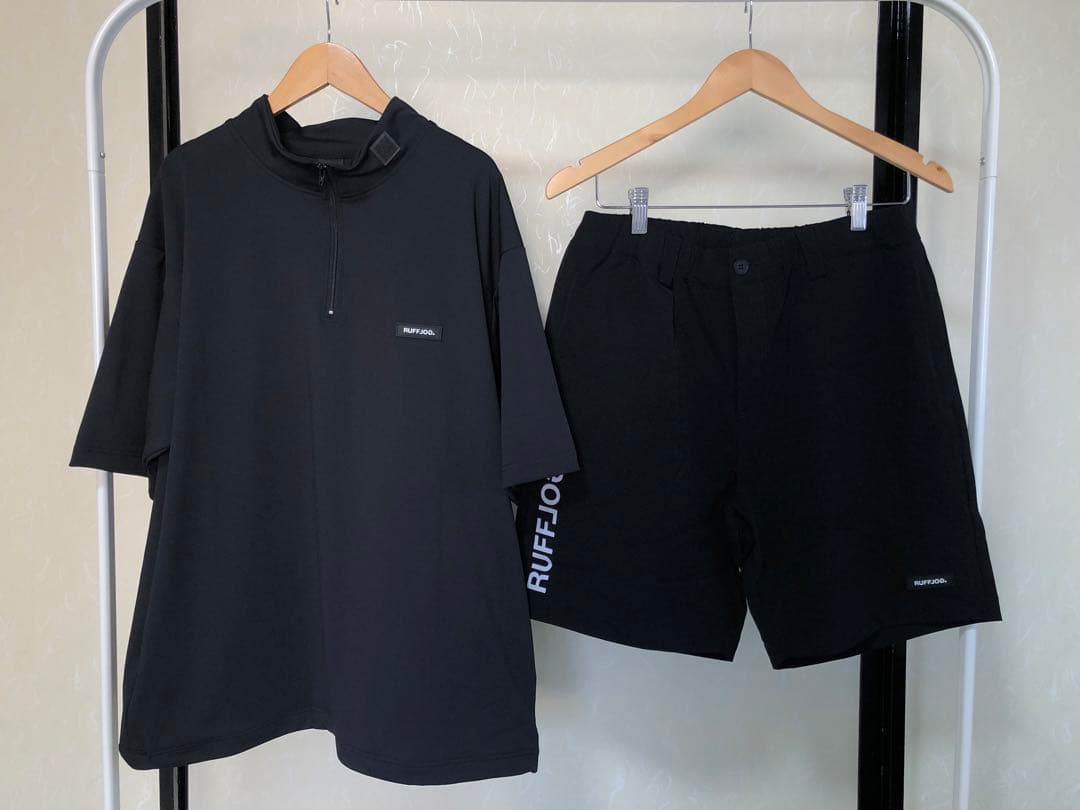 RUFFLOG モックネック　シャツと　ハーフパンツ　セットアップ　サイズL