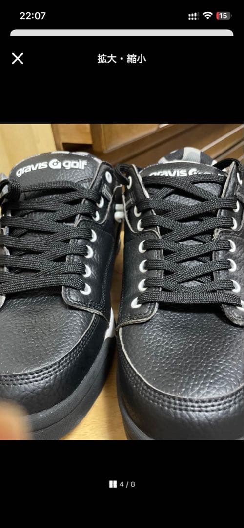 グラビス ゴルフ シューズ 27.5cm 15903 ブラック　カモフラ柄