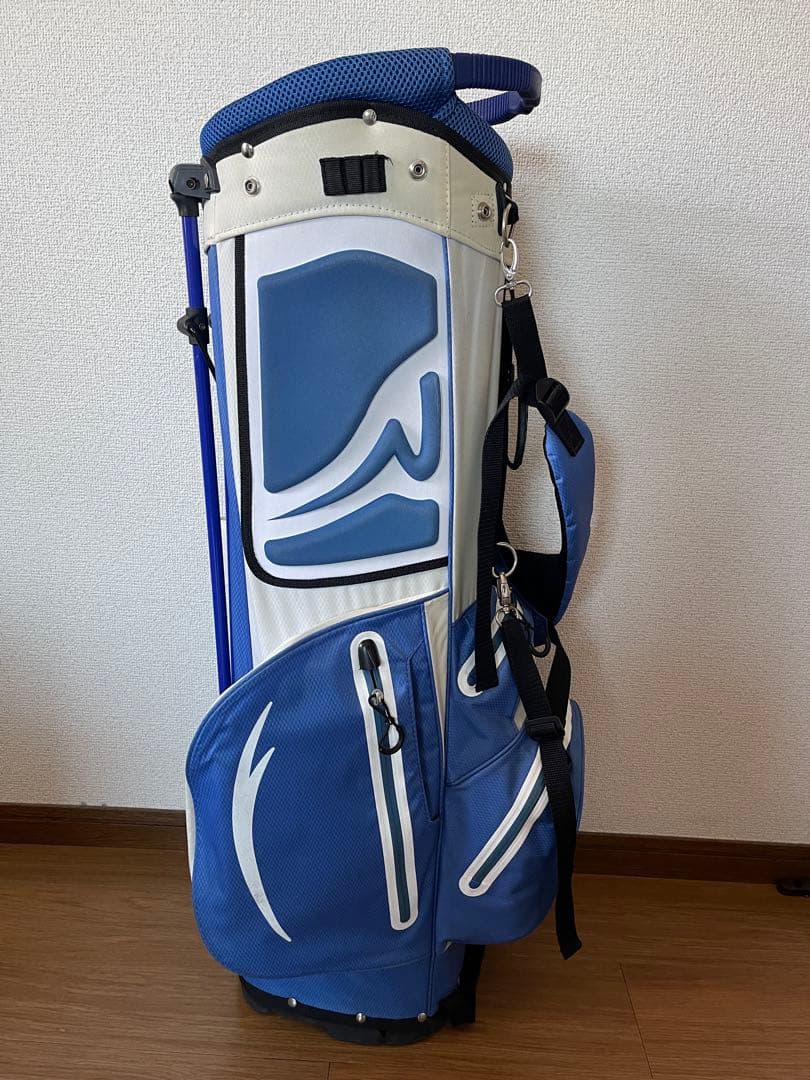 シェルボ CHERVO スタンドキャディバッグ 軽量 ホワイト×ブルー