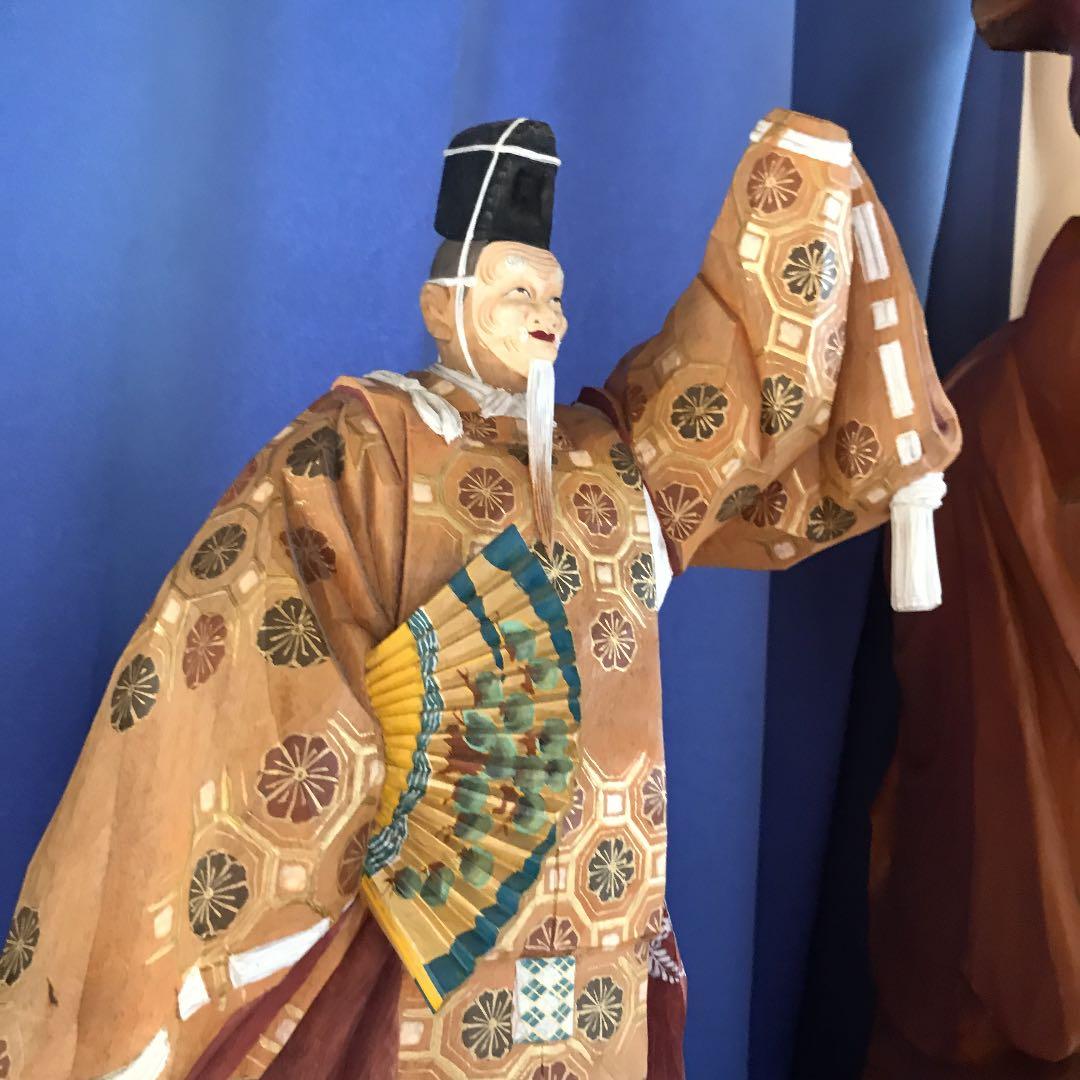 木彫　野呂　天潤作　能楽　翁像　　共箱　大幅値下げ