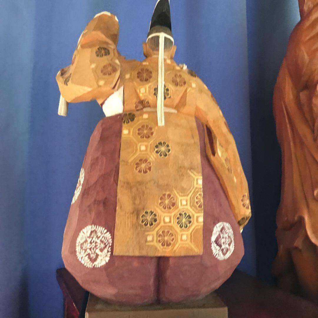 木彫　野呂　天潤作　能楽　翁像　　共箱　大幅値下げ