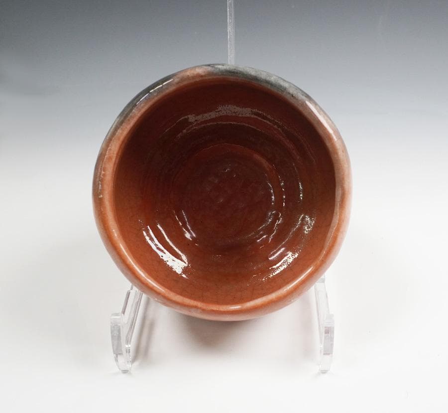 伊東桂楽 赤楽茶碗 建仁寺管長 竹田益州書付 銘:おとずれ