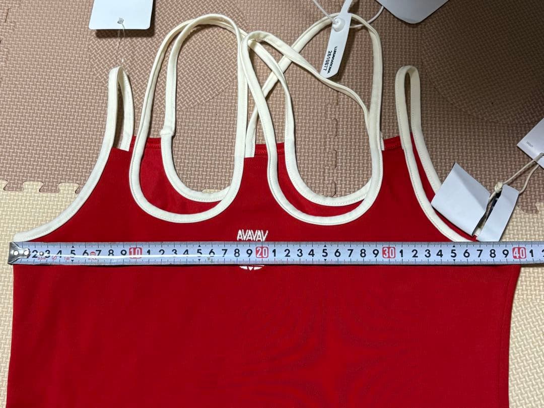 avavav adidas コラボ　クロストップ　赤　キャミソール