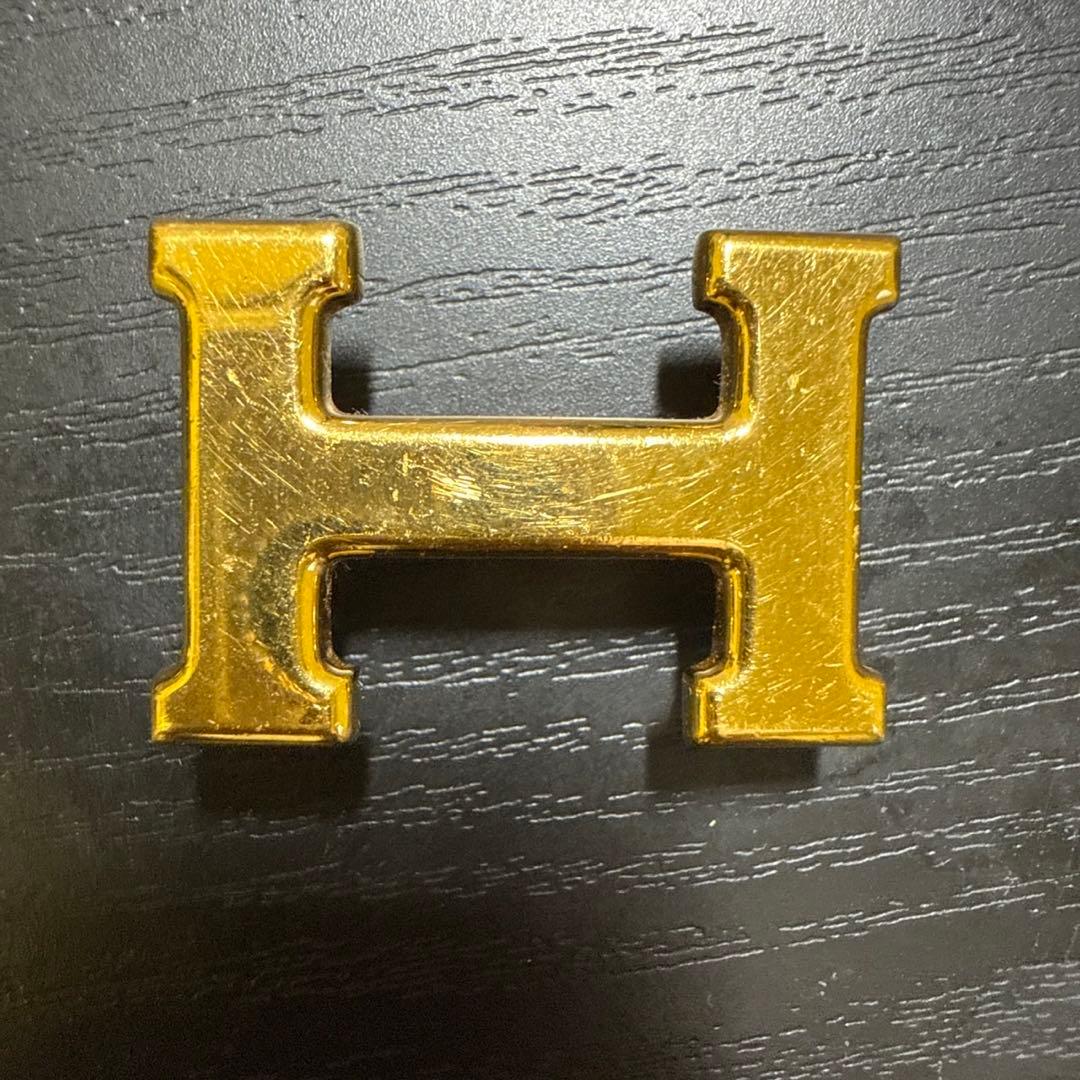 HERMES エルメス　ミニコンスタンスリバーシブルベルト60 ゴールド　美品