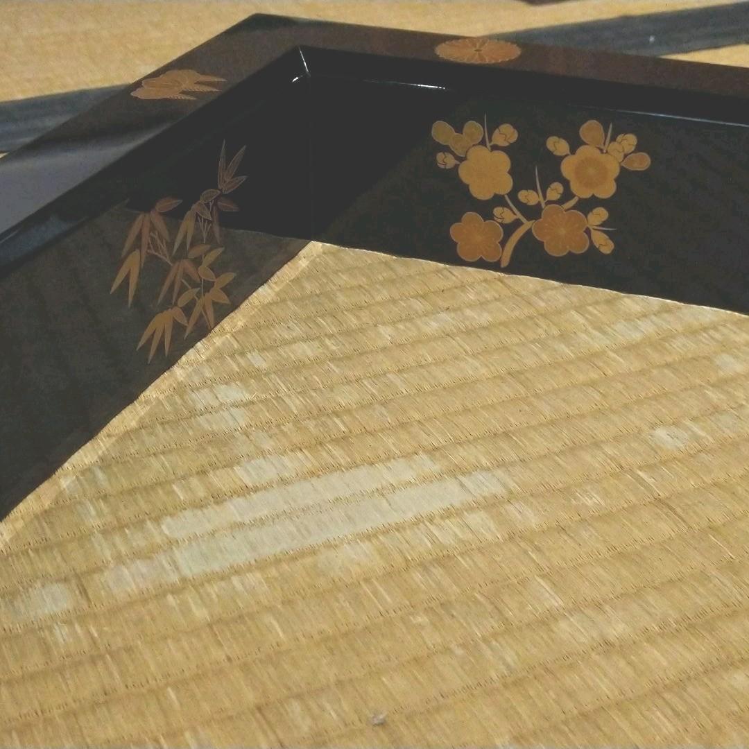 【茶道具】四君子蒔絵　炉縁　司光作