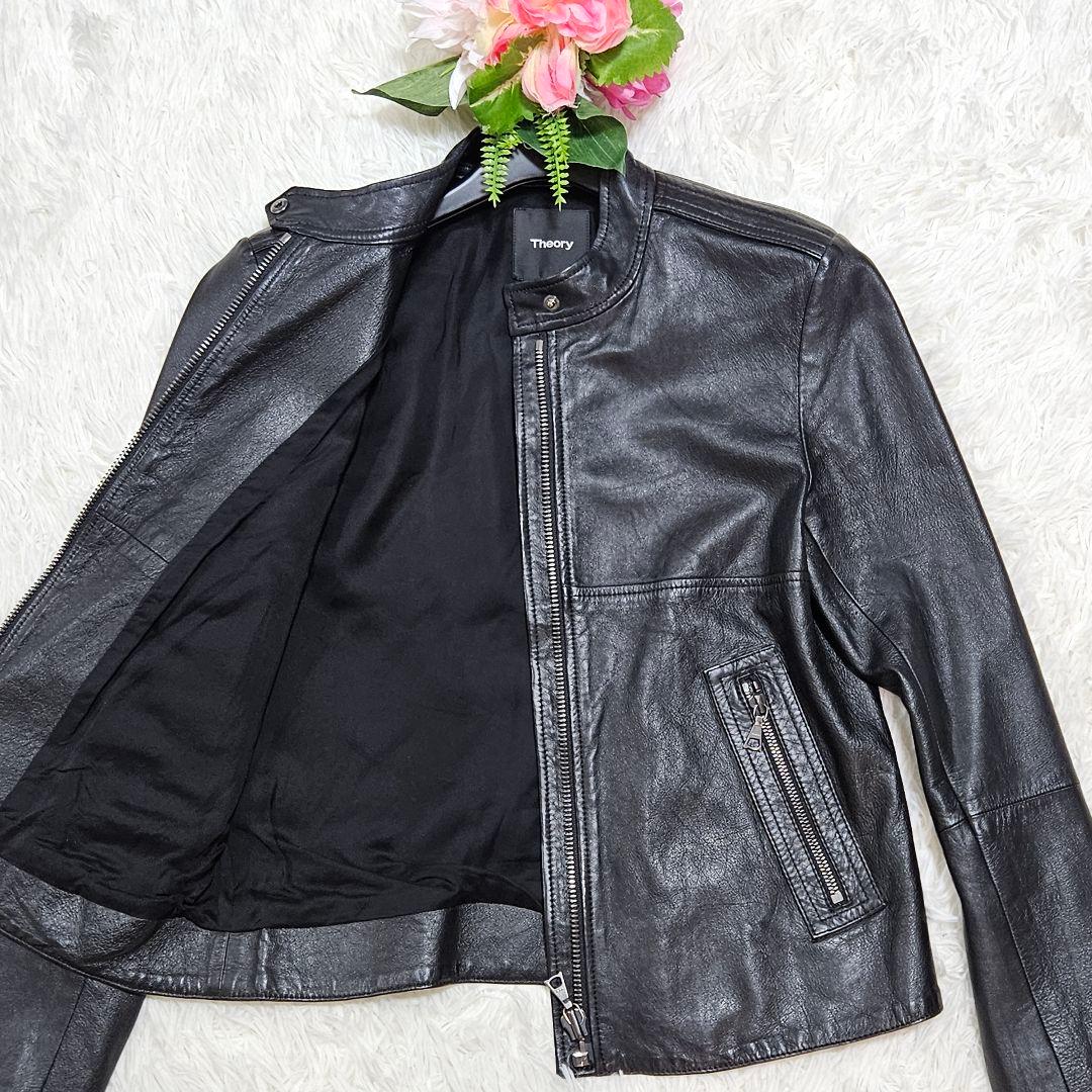 セオリー　ライダースジャケット　シングル　ラムレザー　BAVEWICK.L　S