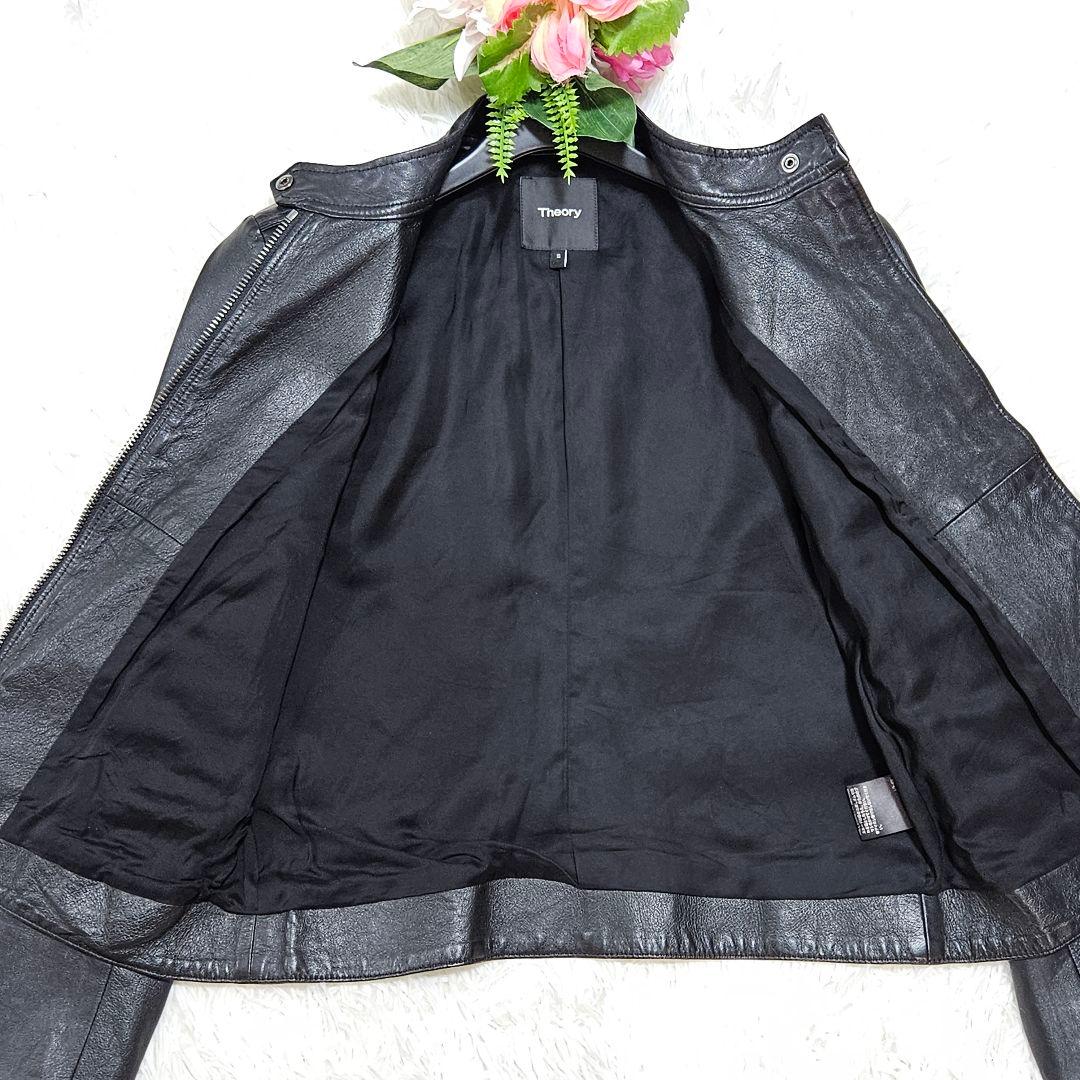 セオリー　ライダースジャケット　シングル　ラムレザー　BAVEWICK.L　S